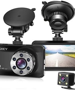 ORSKEY Dash Cam Front and Rear 1080P Full HD Dual Dash Camera in Car Camera Dashboard Camera Dashcam for Cars 170 Wide Angle with 3.0" LCD Display Night Vision and G-Sensor【2023】