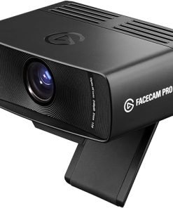 Elgato Facecam Pro, True 4K60 Ultra HD Webcam voor Live Streamen, Gamen, Videogesprekken, Sony Sensor, Geavanceerde lichtcorrectie, DSLR-Stijl Bediening, Groothoek, werkt met OBS, Teams, Zoom, PC/Mac